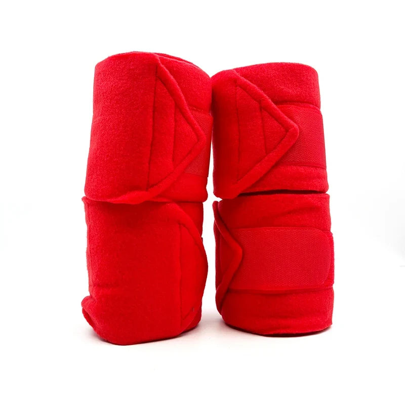 Red Durable Horse Leg Wraps, Elastic Protective Bandages