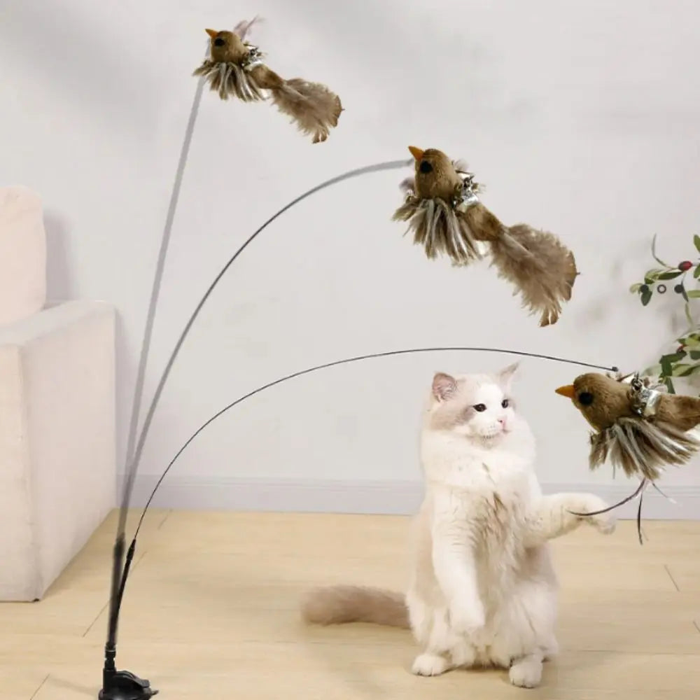 Plush Simulated Bird Cat Stick Head Cat - ProPawPet.com
