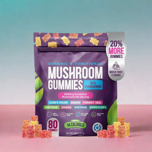 mushroom gummies with ashwagandha, lion's - ProPawPet.com