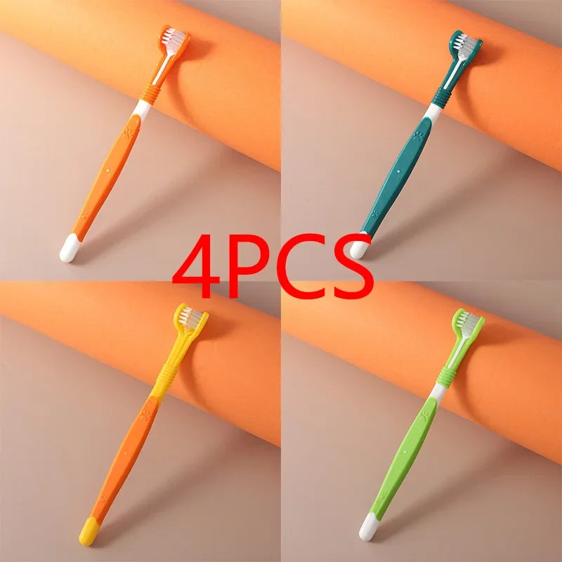 3-Sided Pet Toothbrush Dog Plastic - ProPawPet.com