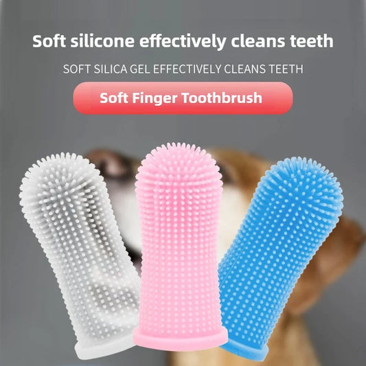 360 Silicone Pet Finger Toothbrush Dog Cat - ProPawPet.com