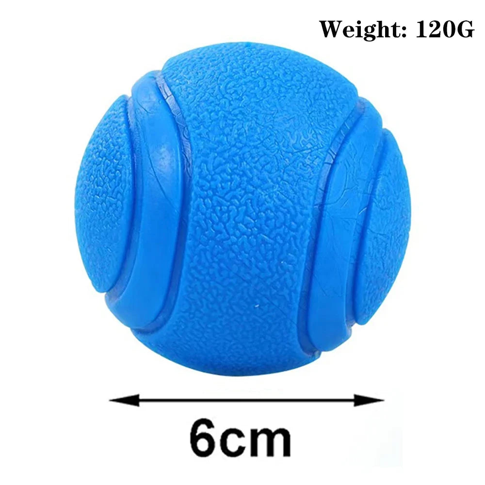 Rubber Pet Solid Elastic Toy Ball – 6 Colors