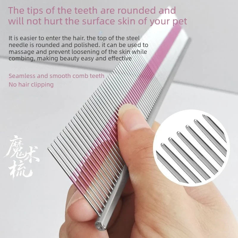 Pet Comb Purple Stripes Precision Comb for - ProPawPet.com