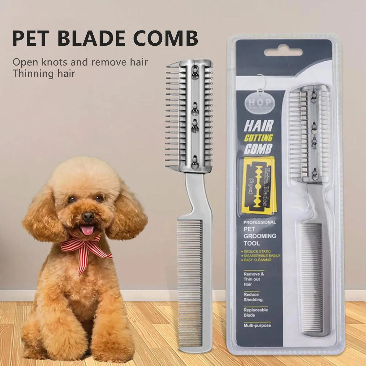Razor Comb Metal Grooming Tool for Flea - ProPawPet.com