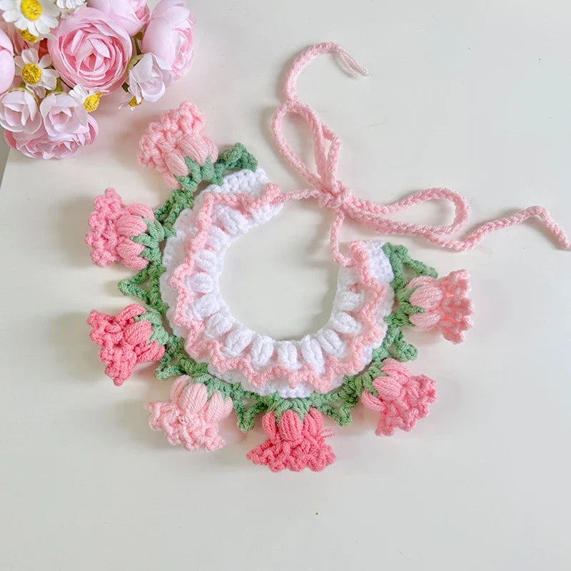 Pure hand knitting Cat Dog Knitted Collar - ProPawPet.com