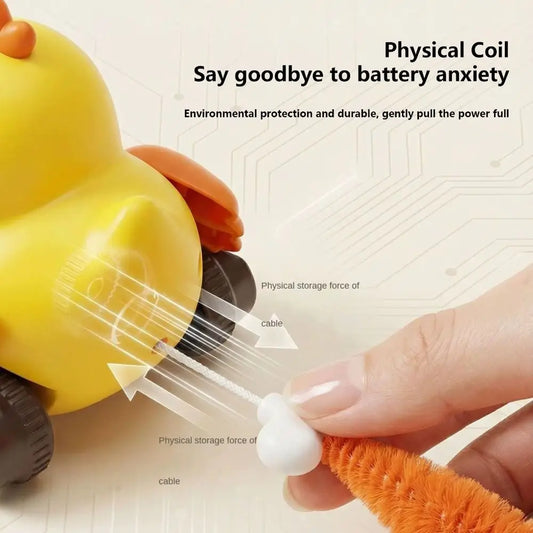 Creative Wind Up Bird Shape Interactive Cat Tail Pull Play