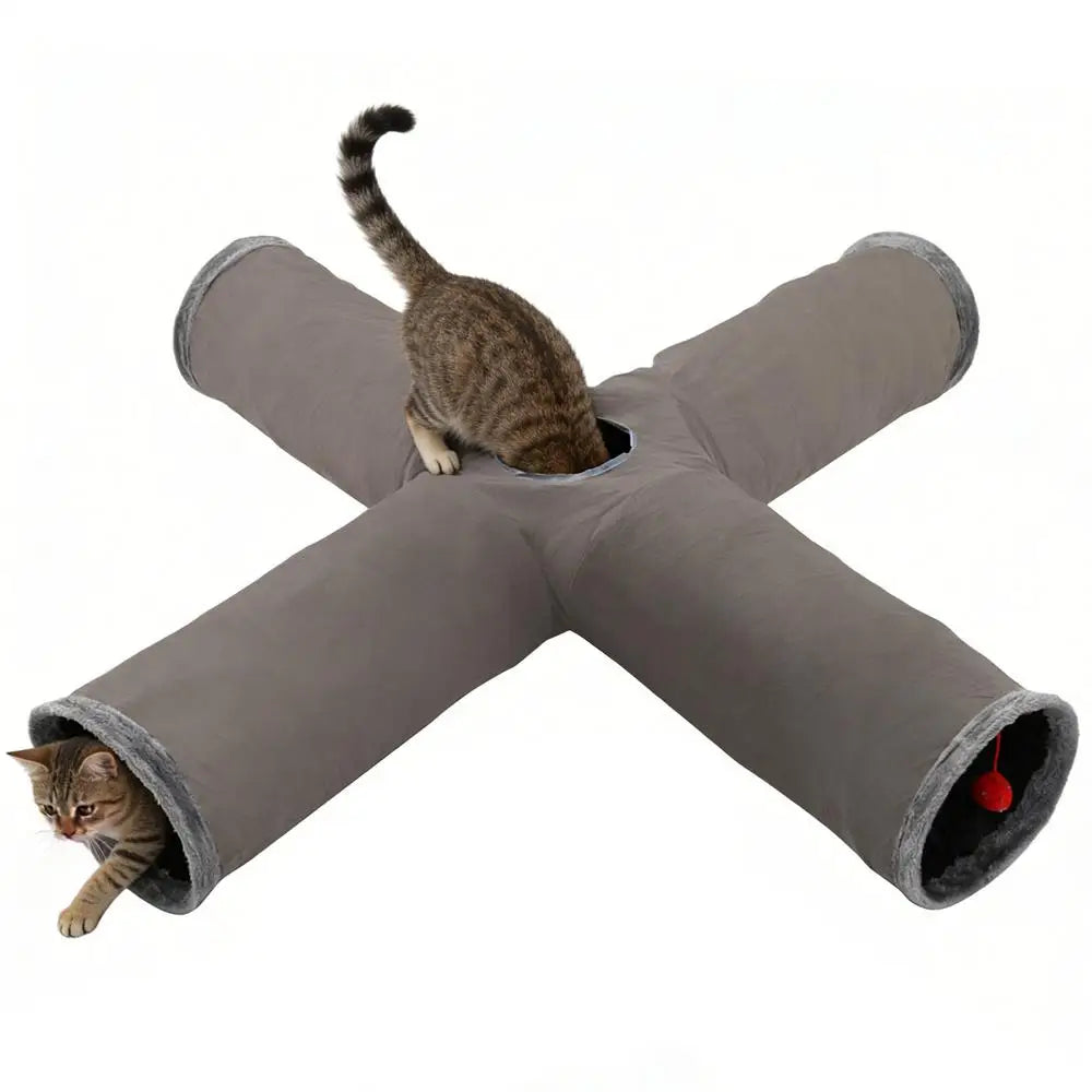 Cat Tunnel Interactive Foldable Flexible Play – Cat Supplies