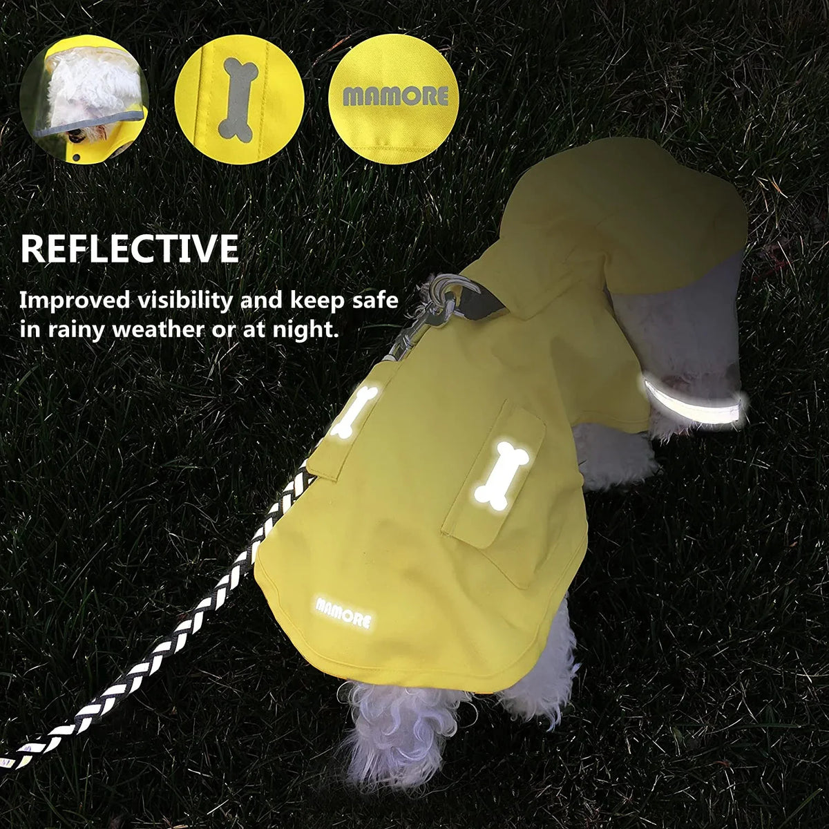 Dog Raincoat, Waterproof Rain Poncho with - ProPawPet.com