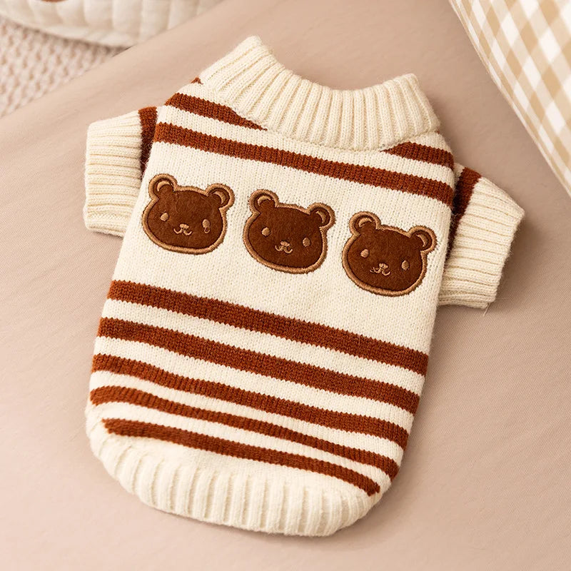 Luxury Dog Clothes Bear Striped Print - ProPawPet.com