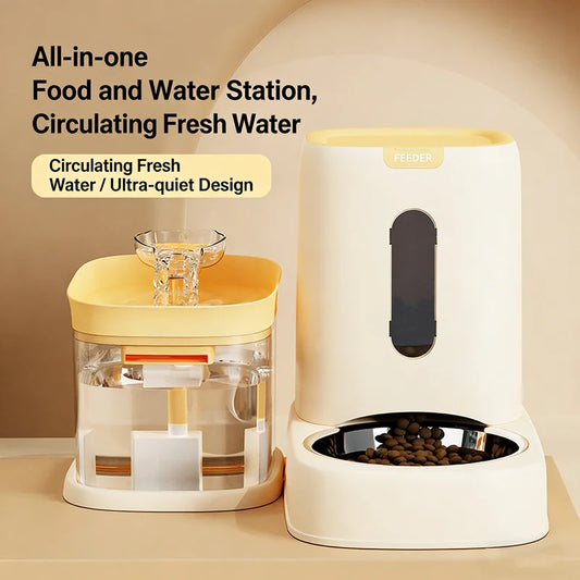 Automatic Pet Feeder And Water Bowl Combo - ProPawPet.com