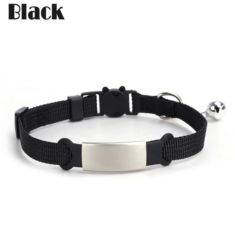 Personalized Cat Collar with Bell Safety Buckle Customized – Cat Supplies