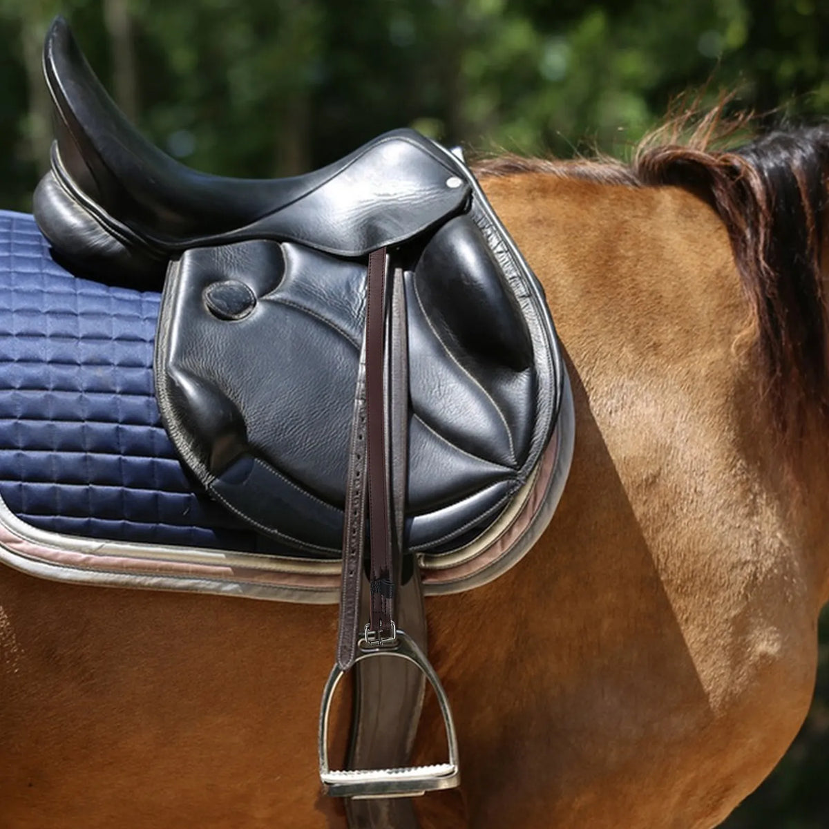 Stirrup Strap Metal Buckle Adjustable Brown - ProPawPet.com