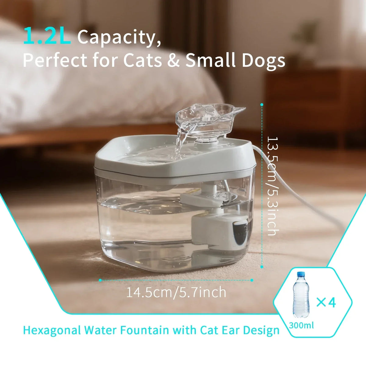 Cat Fountain 1.2L/42.23fl oz Cat Water - ProPawPet.com