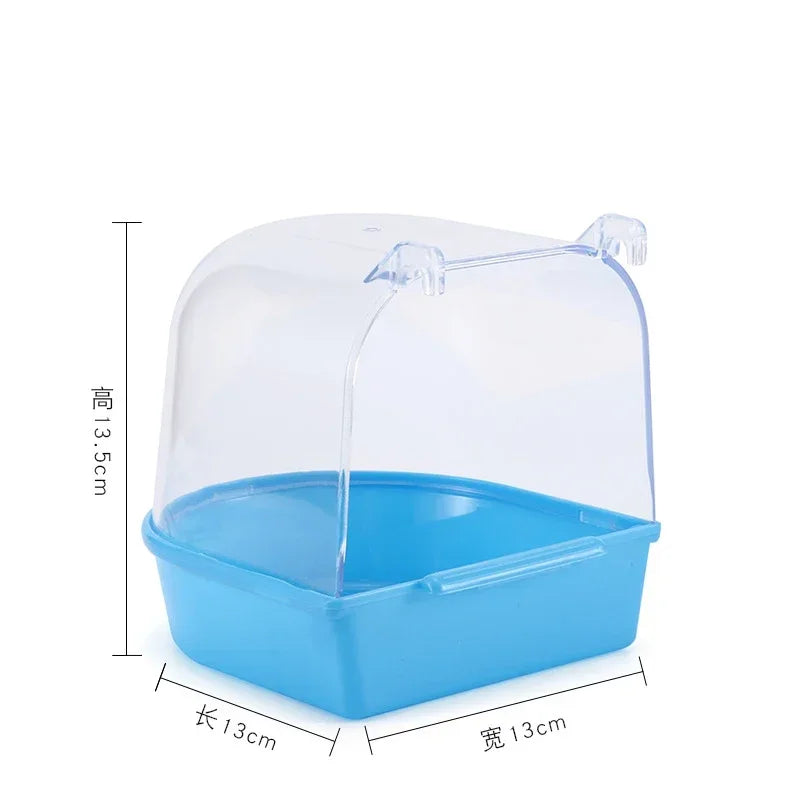 Hanging Bird Bath Cube Parrots Bathtub Shower Box – 5 Colors