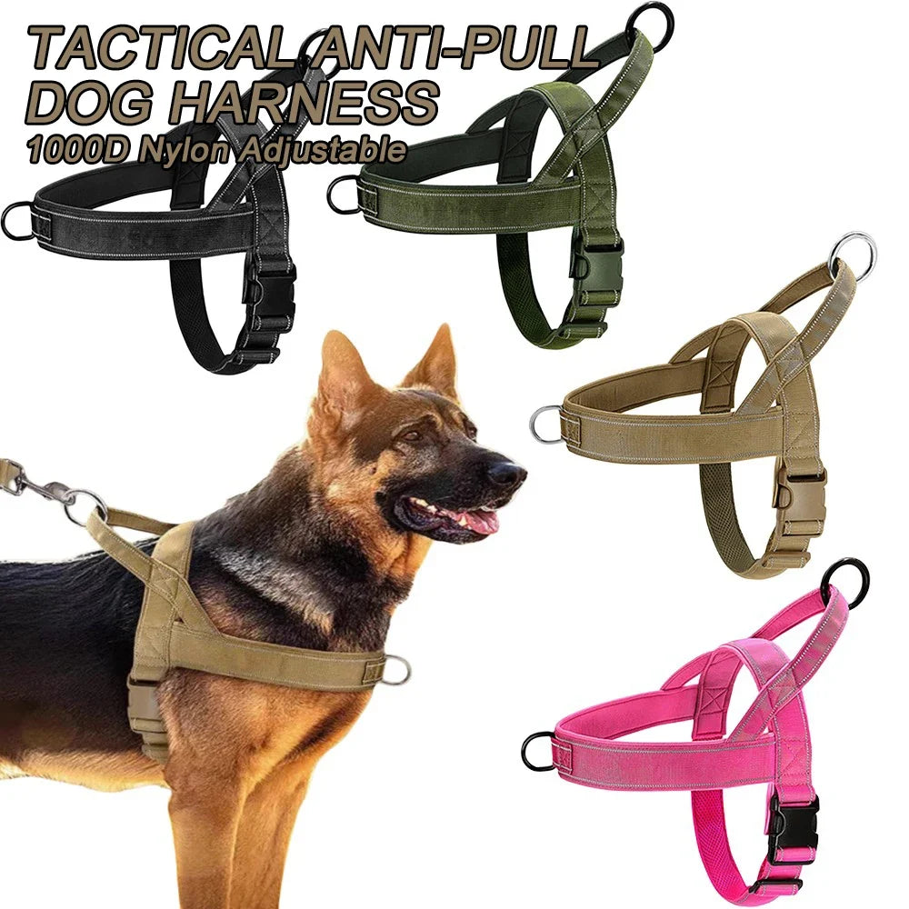 Tactical Anti-Pull Dog Harness - 1000D Nylon - ProPawPet.com