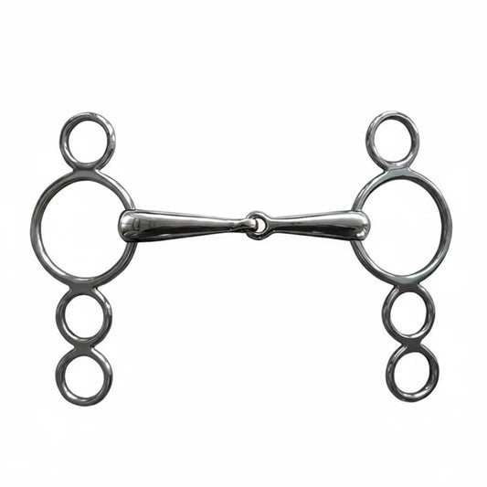 4 Loop Horse Bit Silver Finish Polished - ProPawPet.com