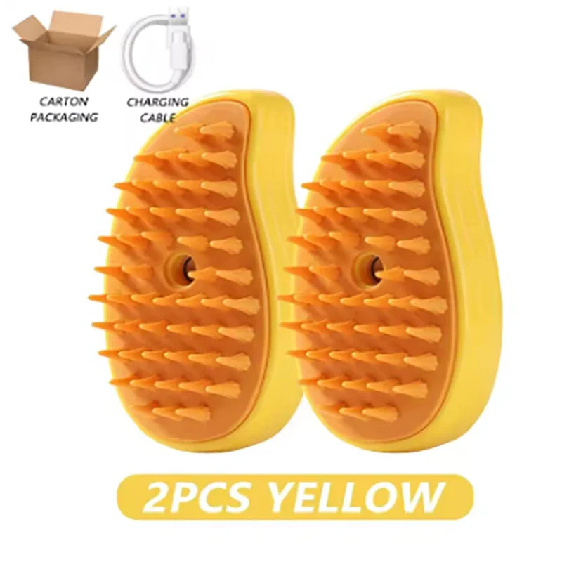 Silicone Steam Hair Removal Grooming Brush Electric Spray