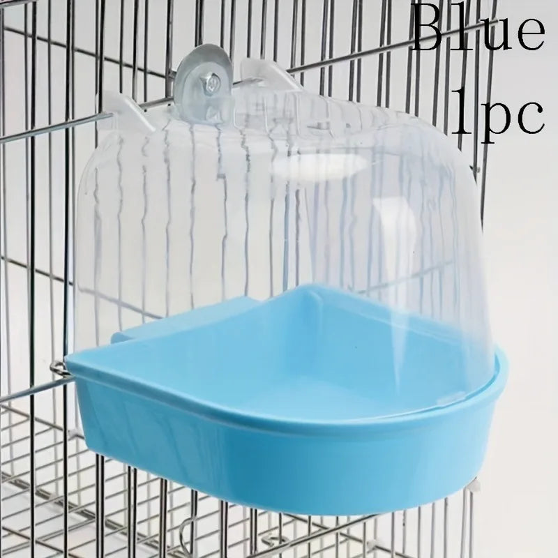 Transparent Bird Bath Tub - Splash-proof PP Shower – 4 Colors