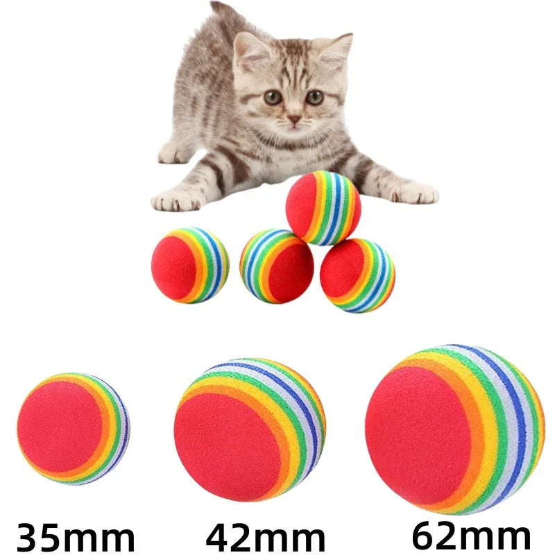 1Pcs Colorful Pet Rainbow Foam Fetch Balls - ProPawPet.com