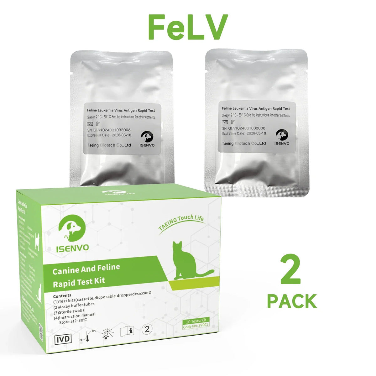FeLV Feline Leukemia Rapid Test Kit for Cats