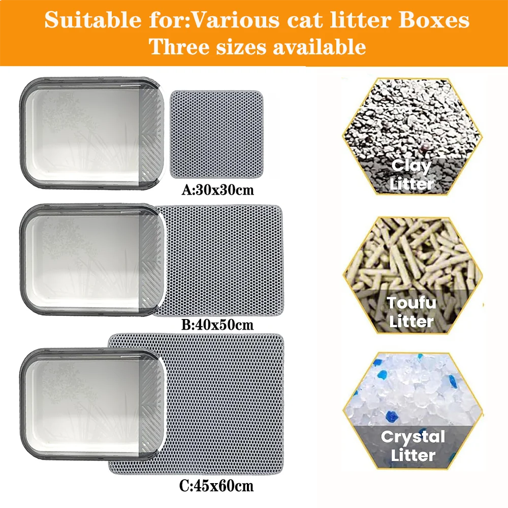 45x60CM Cat Litter Mat Large Size Waterproof - ProPawPet.com