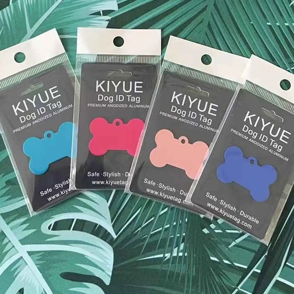KIYUE 100 Pcs Blank Bone Shaped Dog Tag Cat - ProPawPet.com