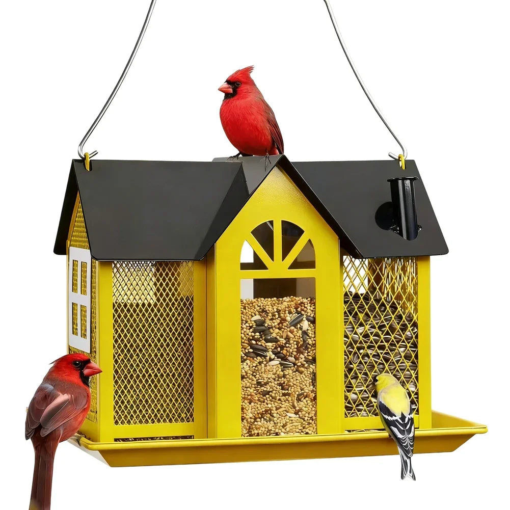 Solar Bird Feeders Home for Outdoors Hanging Squirrel Proof