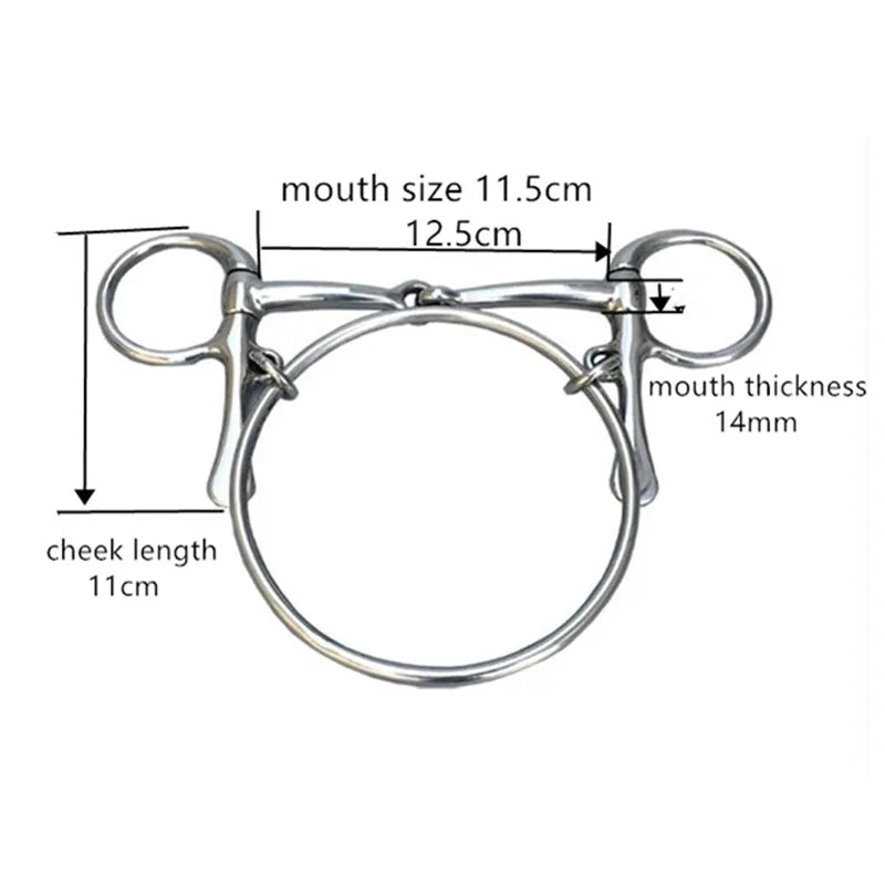 Stainless Steel Dexter Racing Bits Half Cheecks Horse – 2 Colors