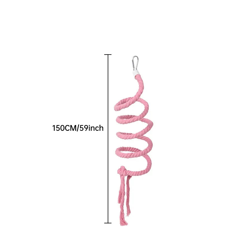 Bird Rope Perches Gradient Colorful Bendable Climbing – 5 Colors