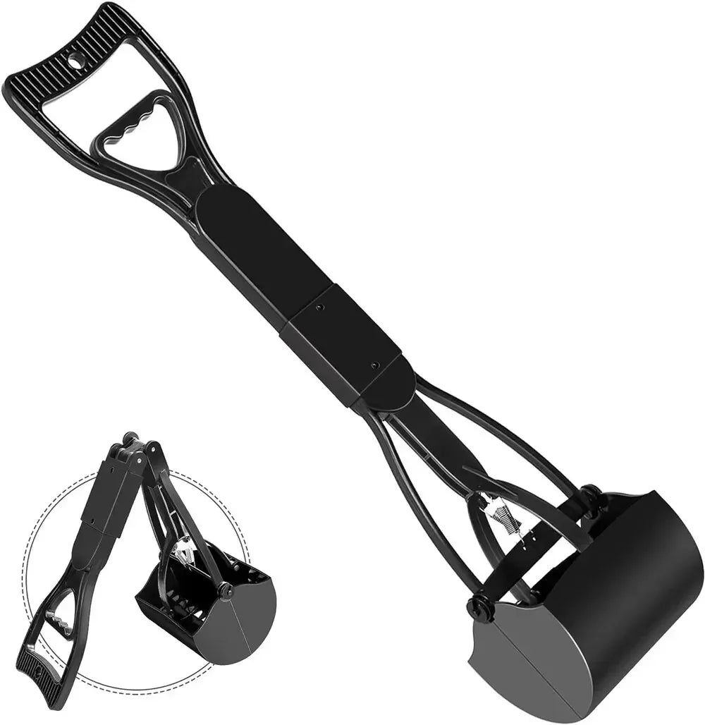 Dog Poop Grabber Pooper Scooper Long Handle Large Folding – 4 Colors