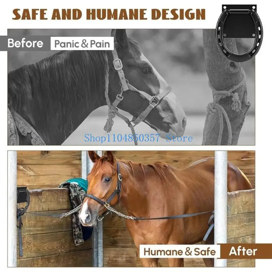 652F 2Pcs Metal Horseshoe Crosses Ties Down - ProPawPet.com