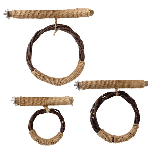 Natural Apple Tree Wood Bird Hanging ring - ProPawPet.com