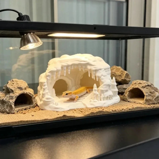 Ice Cave Reptile Hideout Terrarium Decor - ProPawPet.com
