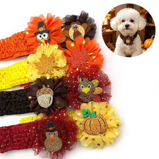 30/50pcs Fall Pet Necktie with Elastic Band - ProPawPet.com