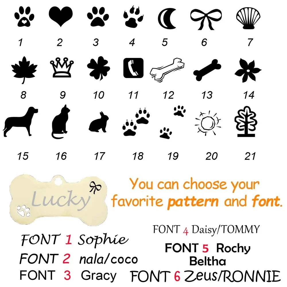 Pet ID Tag Personalized Free Engraved - ProPawPet.com