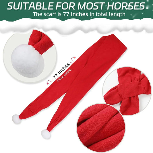 Easy Wear Christmas Horse Scarf Soft Large - ProPawPet.com