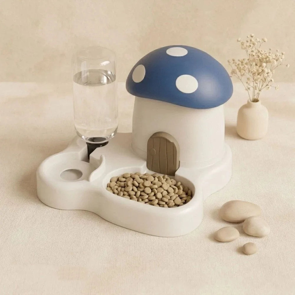 2 in 1 Mushroom Pet Automatic Feeder – Cat Bowls & Feeders