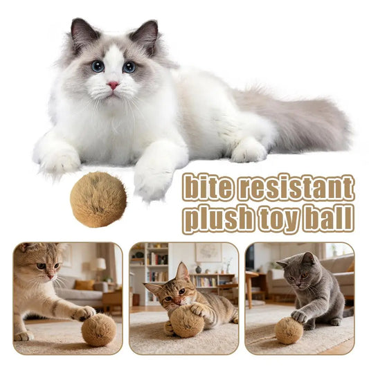 Quiet Cat Hunting Instinct Toys Rabbit Fur Ball