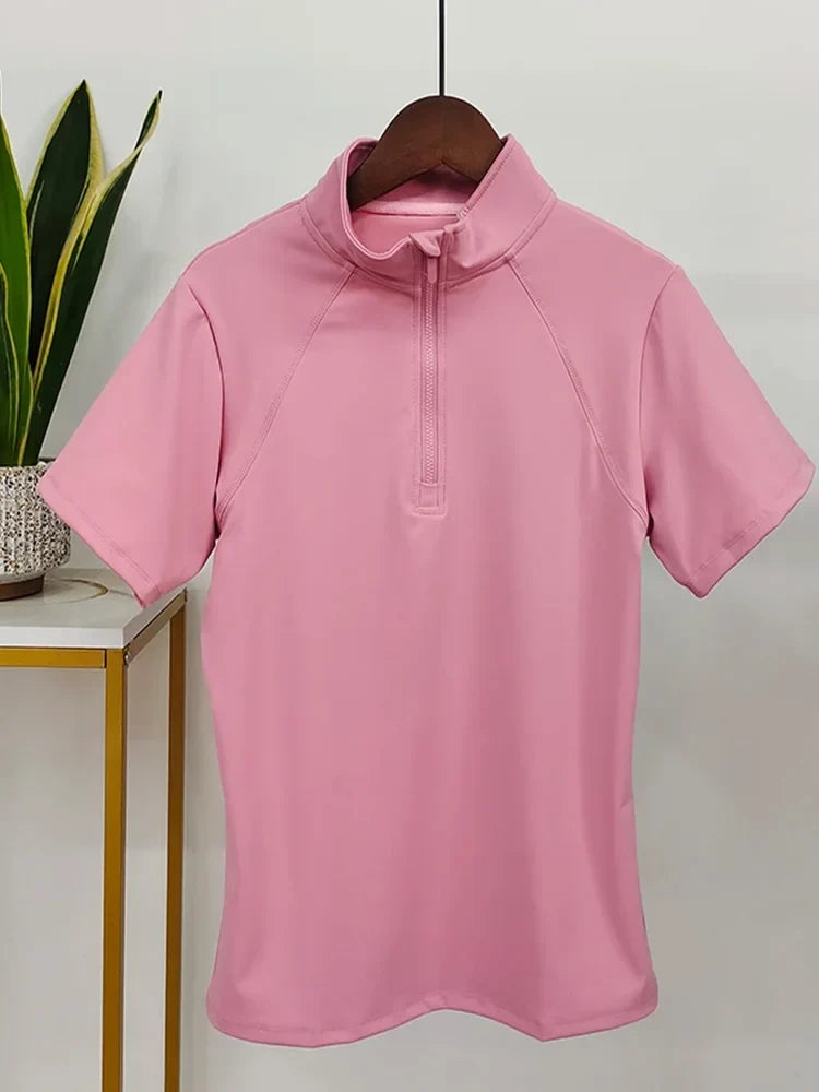 MXLLINA Girls Equestrian Short Sleeves Tops - ProPawPet.com