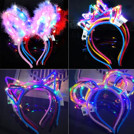10/20/30pcs Girl Women Led Glow Cat Bunny - ProPawPet.com