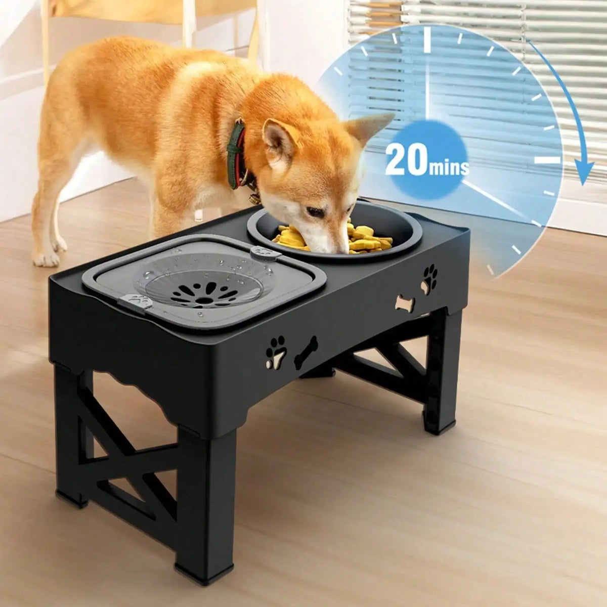 Raised Dog Bowl Stand Anti Slip Feet Double - ProPawPet.com