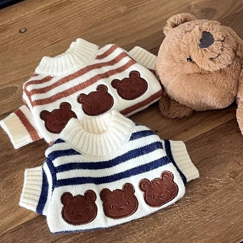 Luxury Dog Clothes Bear Striped Print - ProPawPet.com