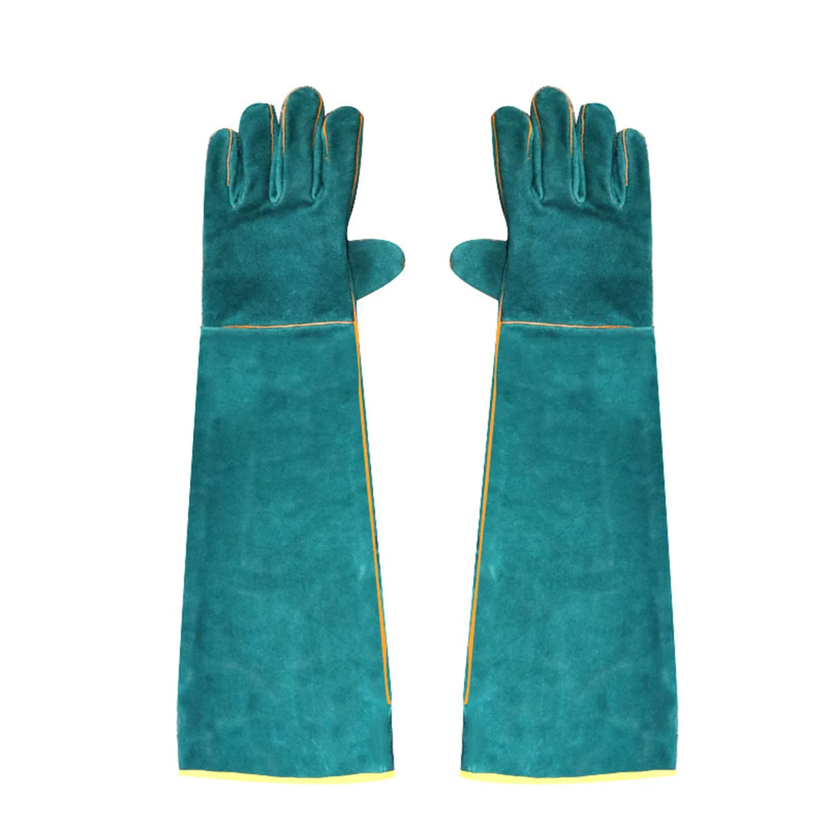 Anti-bite Safety Gloves Ultra Long Leather Green Pets Grip – 2 Colors