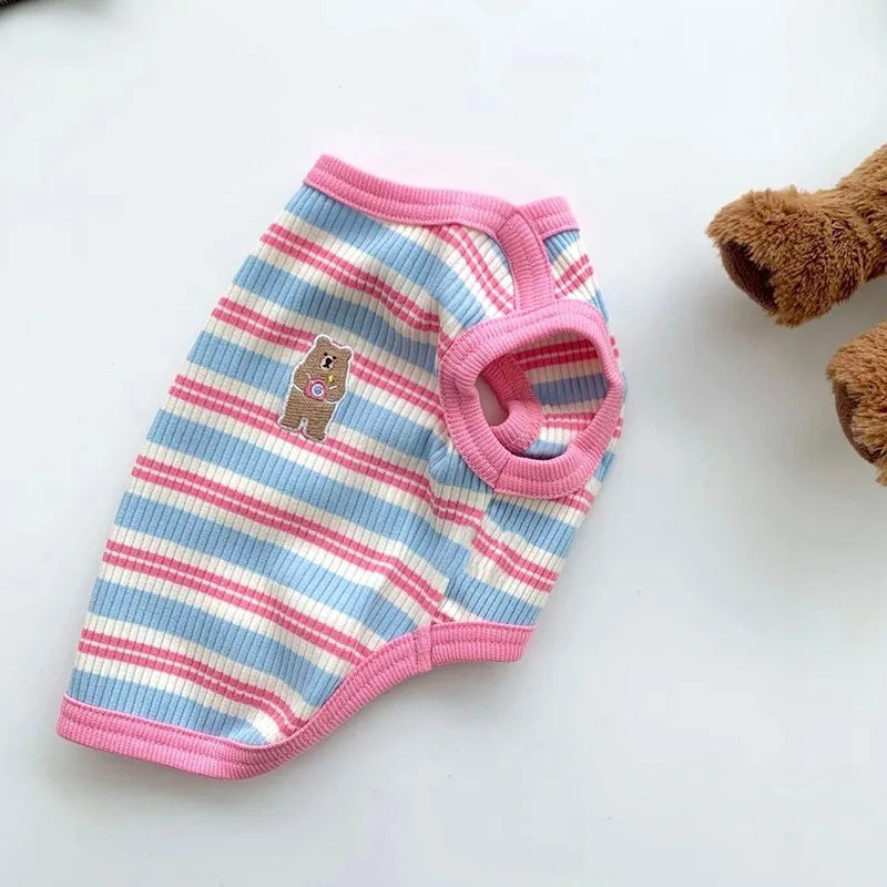 Striped Cat Shirts Stretchy Cat Clothes for - ProPawPet.com