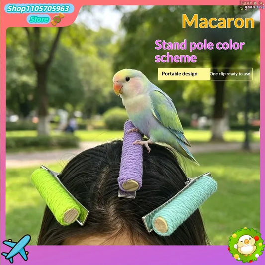 Portable Wooden Parrot Perch Clip Cotton - ProPawPet.com