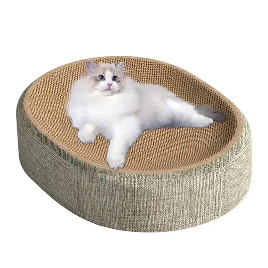 2in1 Oval Sisal Cat Scratcher Bed - ProPawPet.com