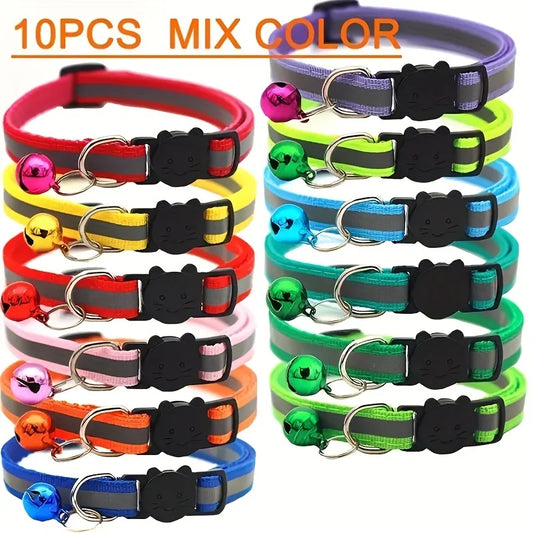 10-Pack Reflective Breakaway Cat Collars - ProPawPet.com