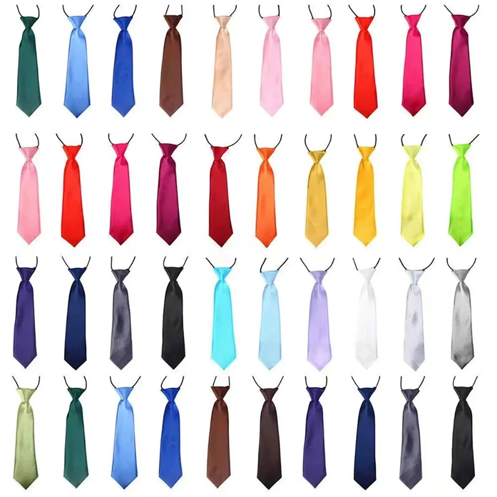 25 Dog Bow Ties Stripes Dot Solid Neckties Elastic Accessoress – 2 Sizes