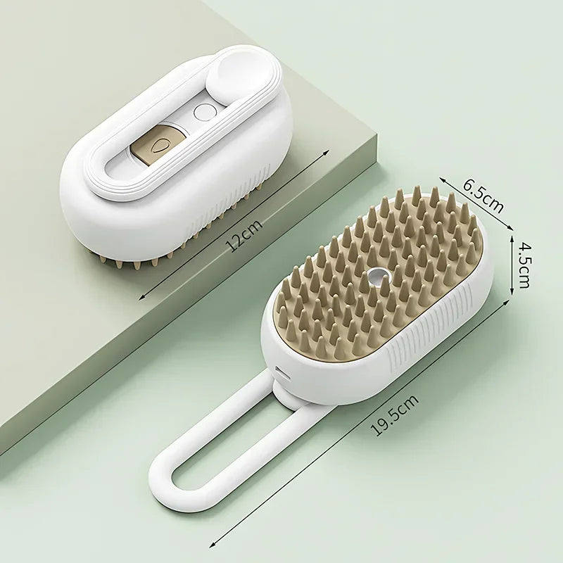 3-in-1 Steam Cat Brush Pet Hair Remover Vaporizer Grooming – Cat Supplies