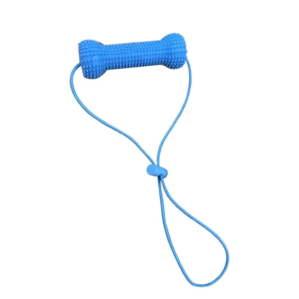 Dog Teeth Cleaning Chew Plaything with Pull Strap Bone – Dog Supplies
